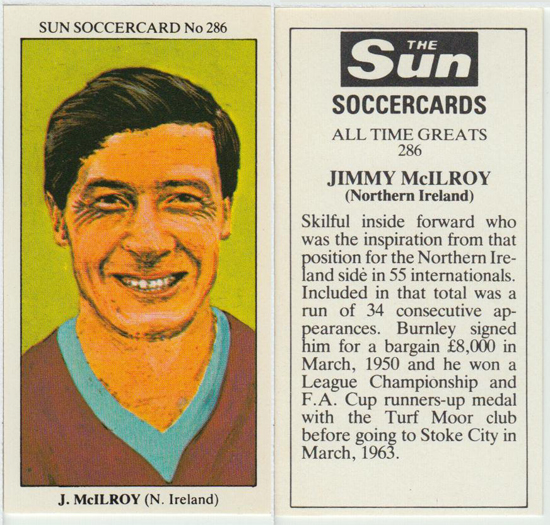 Burnley Fc - Jimmy Mcilroy Card