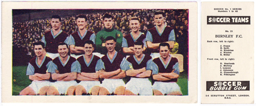 Burnley Fc - Jimmy Mcilroy Card