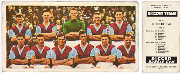 Burnley Fc - Jimmy Mcilroy Card