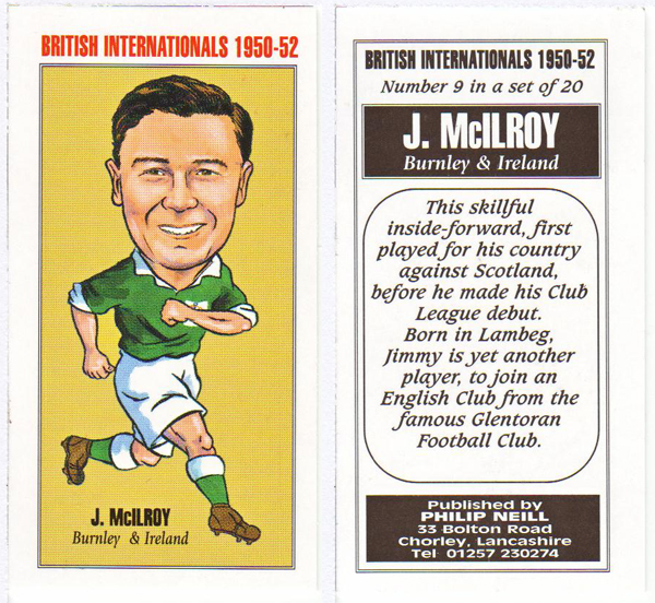 Burnley Fc - Jimmy Mcilroy Card