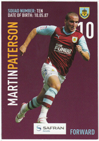 Burnley FC Card - Martin Patterson