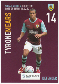 Burnley FC Card - Tyrone Mears