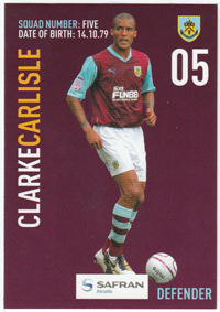 Burnley FC Card - Clark Carlisle