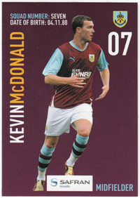 Burnley FC Card - Kevin McDonald