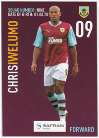 Burnley FC Card - Chris Iwelumo
